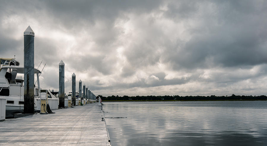 Charleston Photograph - Cloudy at the Docks by Josh Blaha Charleston Photograph - Cloudy at the Docks by Josh Blaha