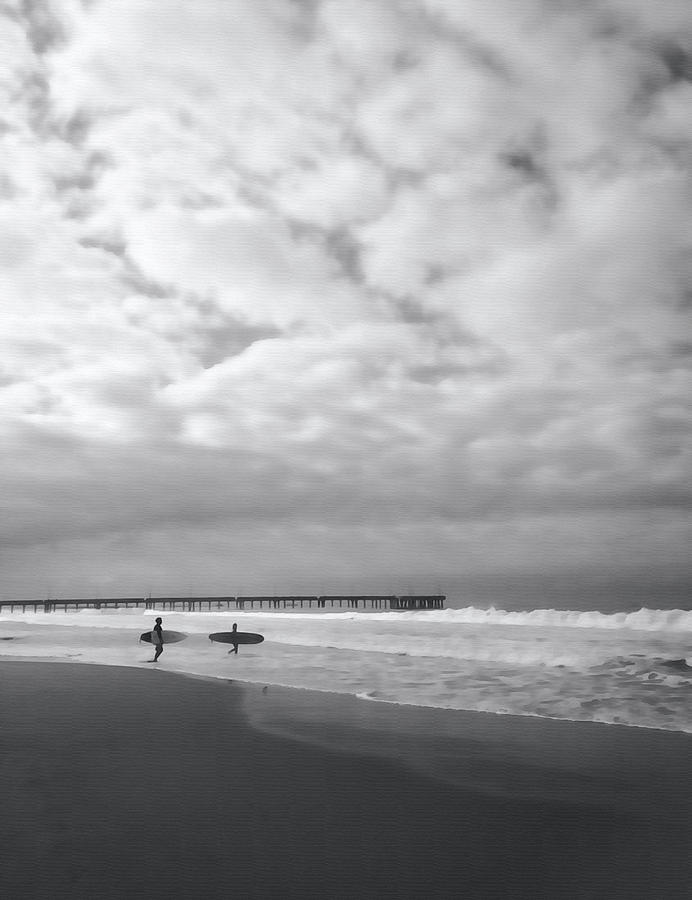 Cloudy Beach Morning Photograph by Art Block Collections
