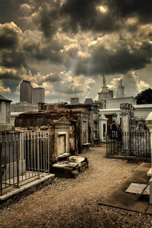 New Orleans Photograph - Cloudy Day at St. Louis Cemetery by Greg and Chrystal Mimbs