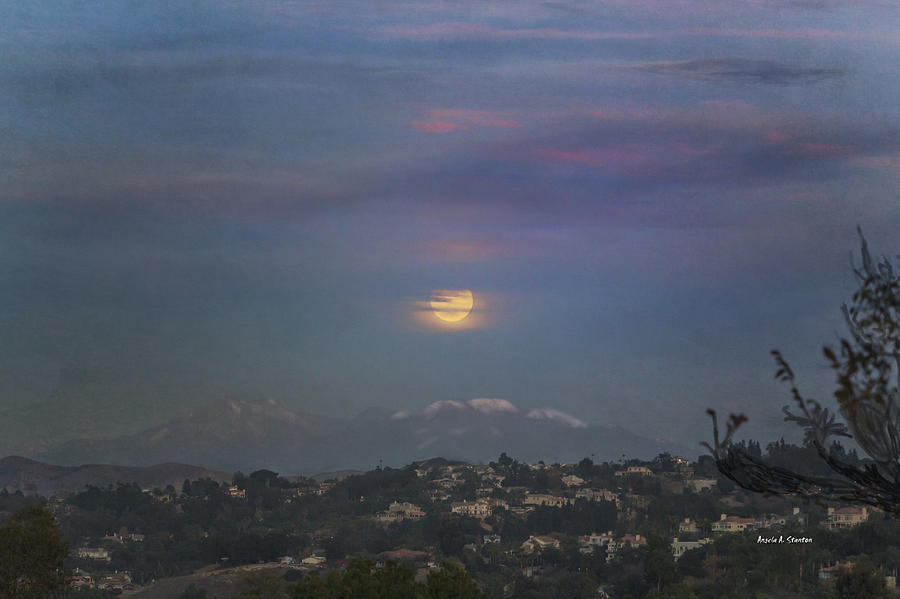 Cloudy Full Moon In December 2013 Photograph
