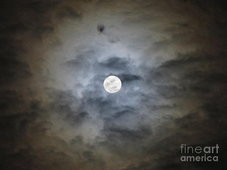 Cloudy Moon 2 Photograph by Jon Munson II