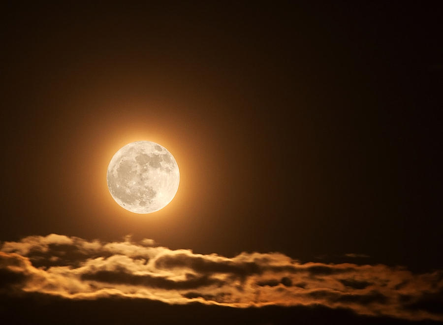 Cloudy Moonrise Photograph by Jeff Galbraith