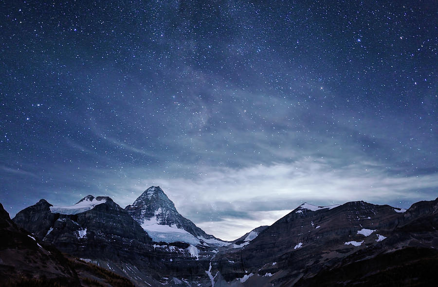 Cloudy Night At Mt. Assiniboine Photograph by Mengzhonghua Photography