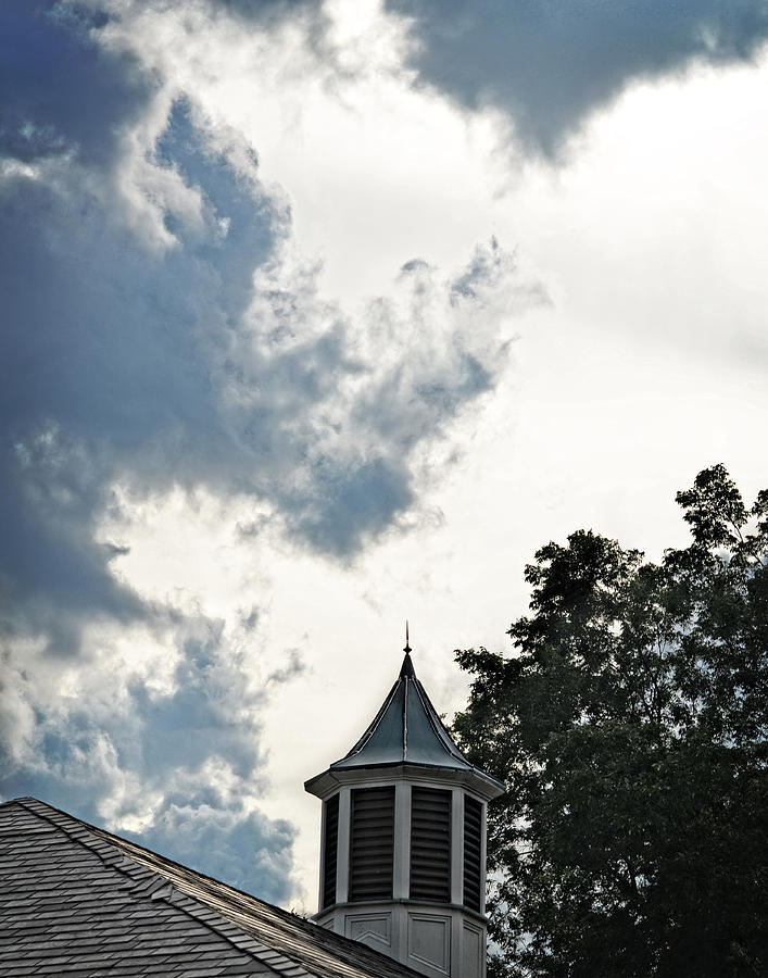 Cloudy Steeple Photograph by Maggy Marsh