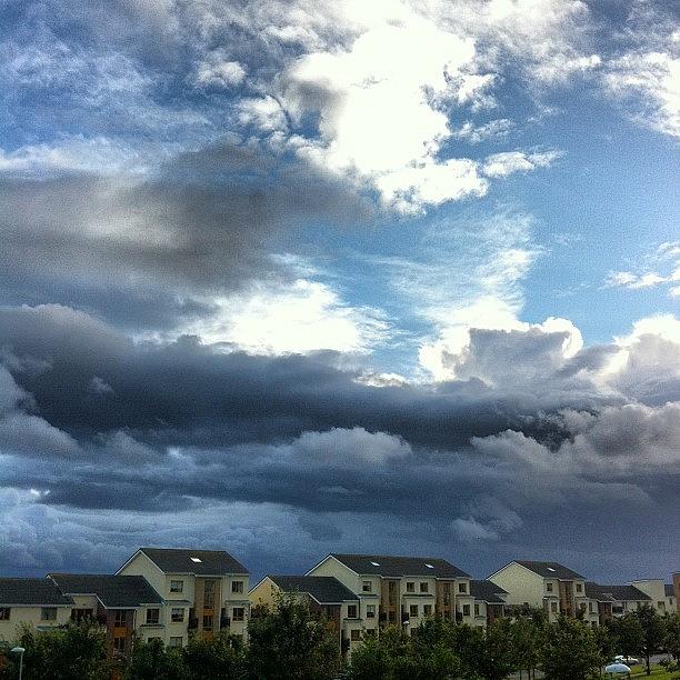 Summer Photograph - Cloudy Suburban Sky by Stephen Browne