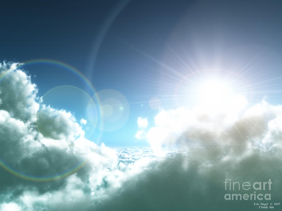 Munich Movie Digital Art - Cloudy Sun by Eric Nagel