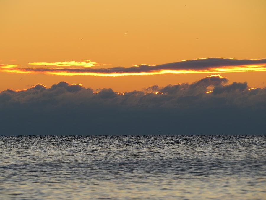 Lake Michigan Photograph - Cloudy Sunrise by Nikki Watson    McInnes
