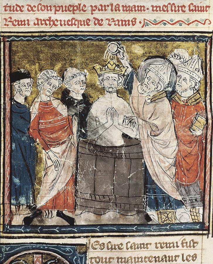 Clovis I 465-511. Merovingian King Photograph by Everett