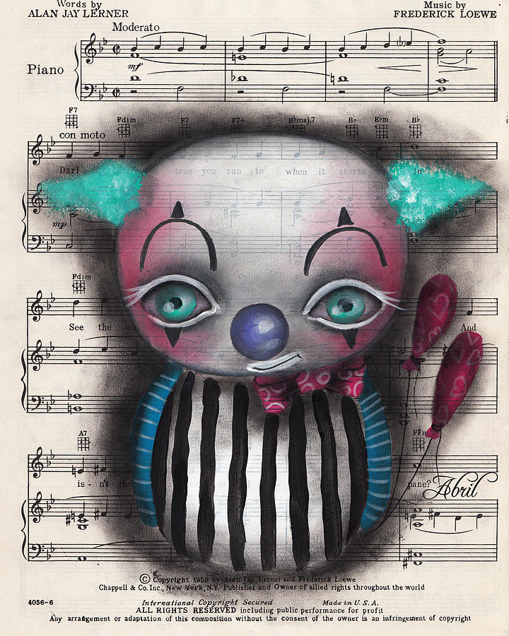 Clown #2 Painting by Abril Andrade