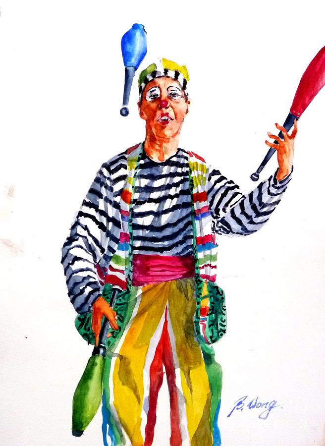 Clown #2 Painting by Betty M M Wong