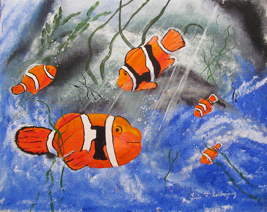 Clown Fish II Painting by Luis F Rodriguez