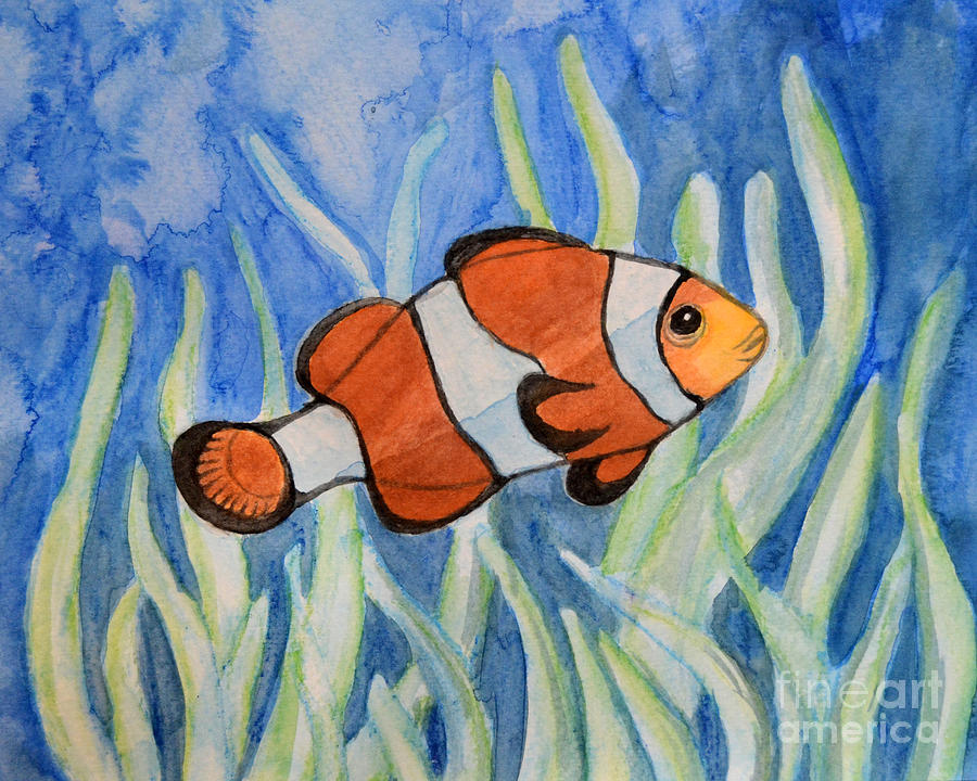 Fish Painting - Clown Fish by Ryan Correll