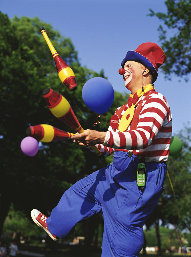 Clown Juggling in a Park Photograph by Stewart Charles Cohen