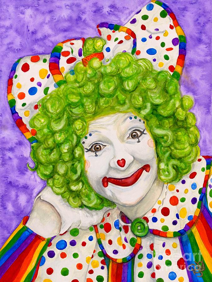 Watercolor Clown #12 Sue Marranconi Painting
