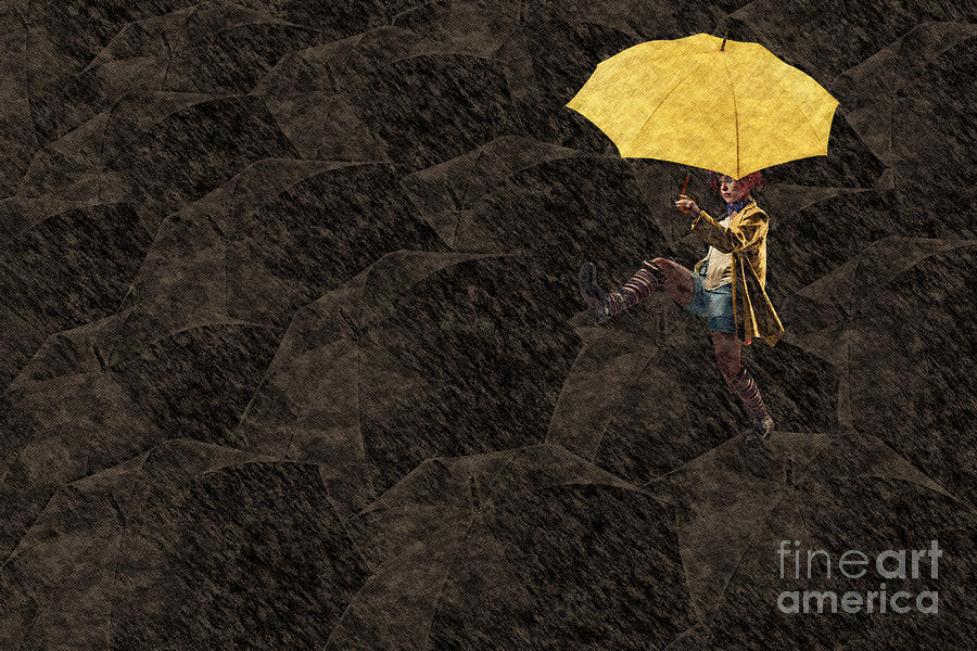 Clowning on Umbrellas 03 - a12 Digital Art by Variance Collections