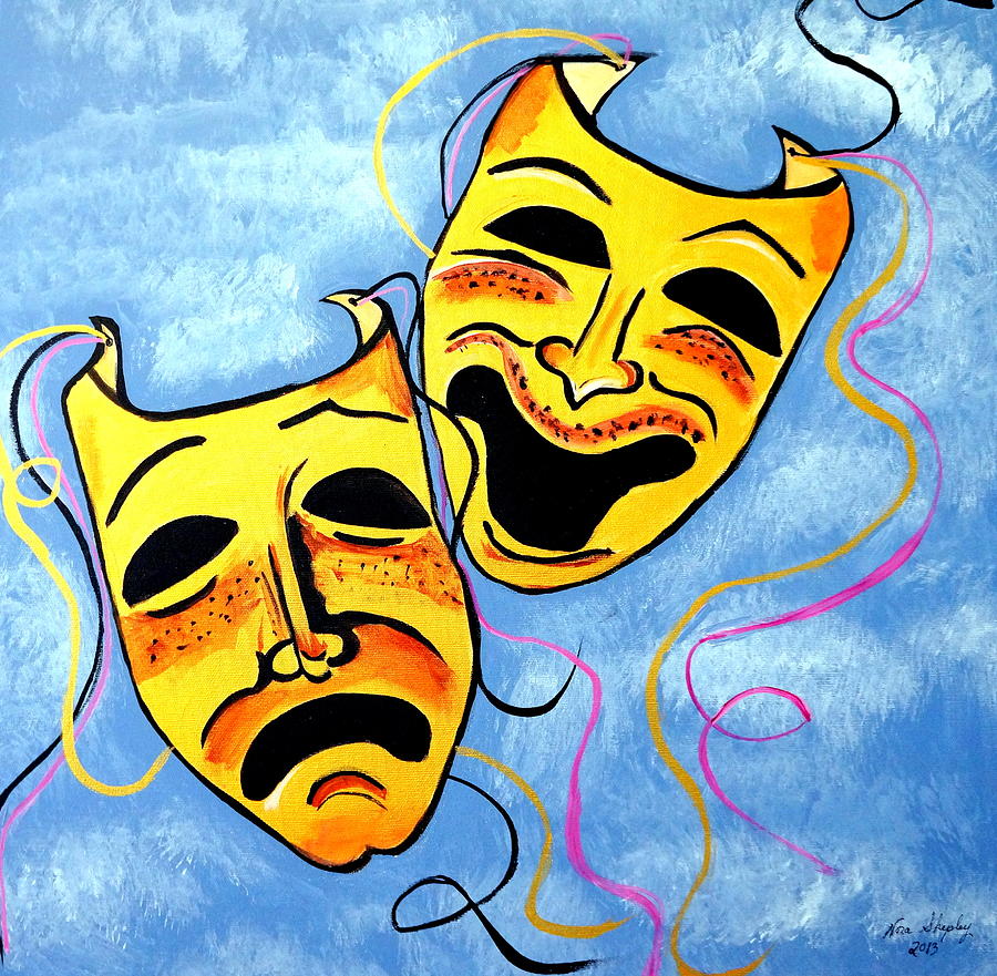 Comedy And Tragedy Painting by Nora Shepley