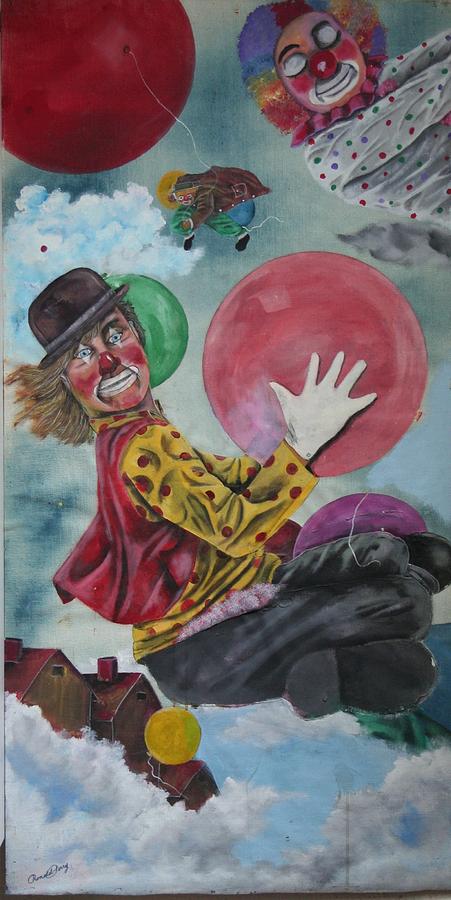 Clowns In The Sky Painting by Ronald Perry Fine Art America