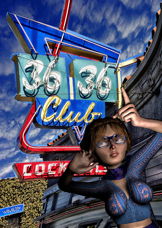 Club 36 Digital Art by Bob Winberry