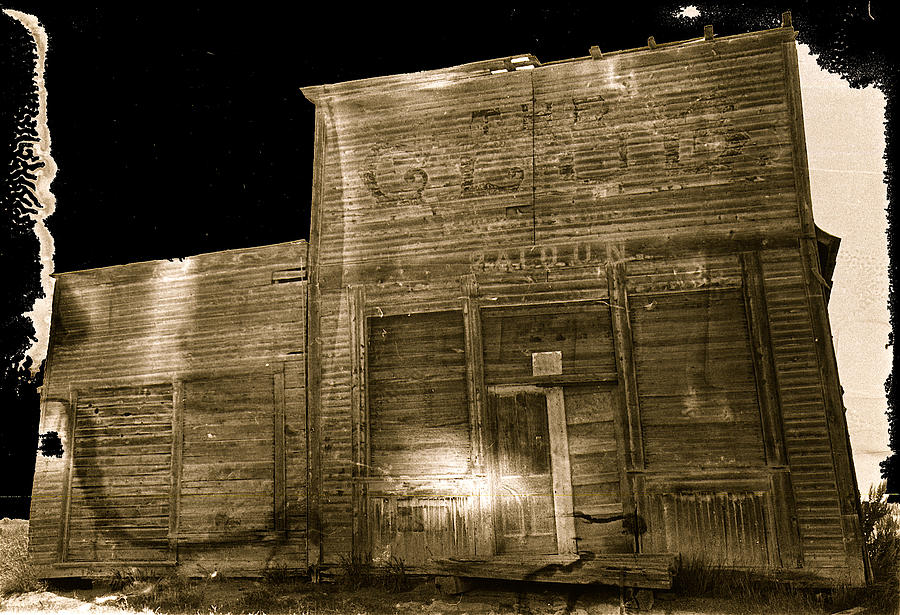 John Wayne Homage Hell Town 1937 Club Saloon Ghost Town Walcott Wyoming 1971-2012 Photograph by David Lee Guss