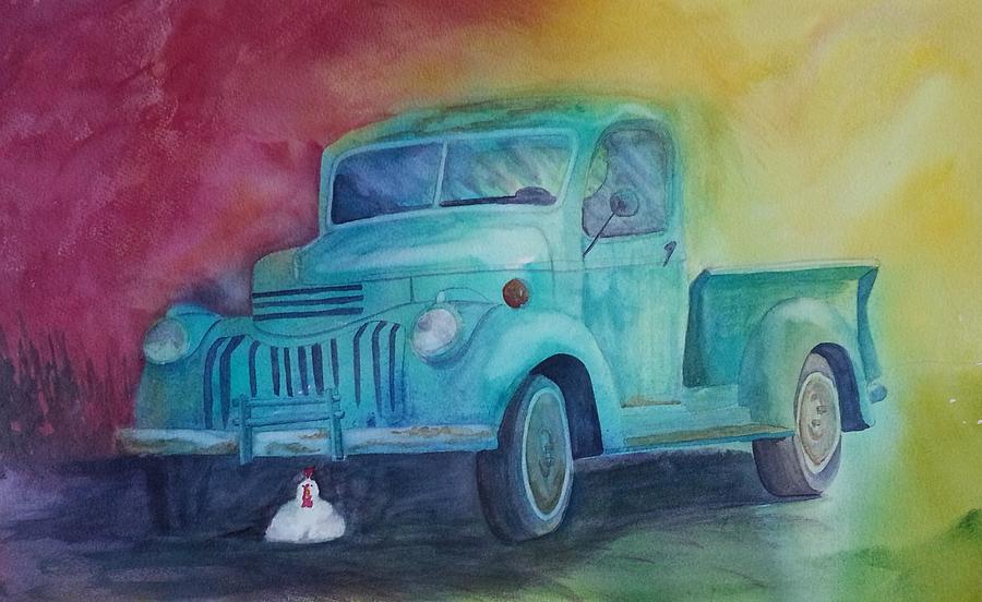 Cluck and a Truck Photograph by Caryl J Bohn