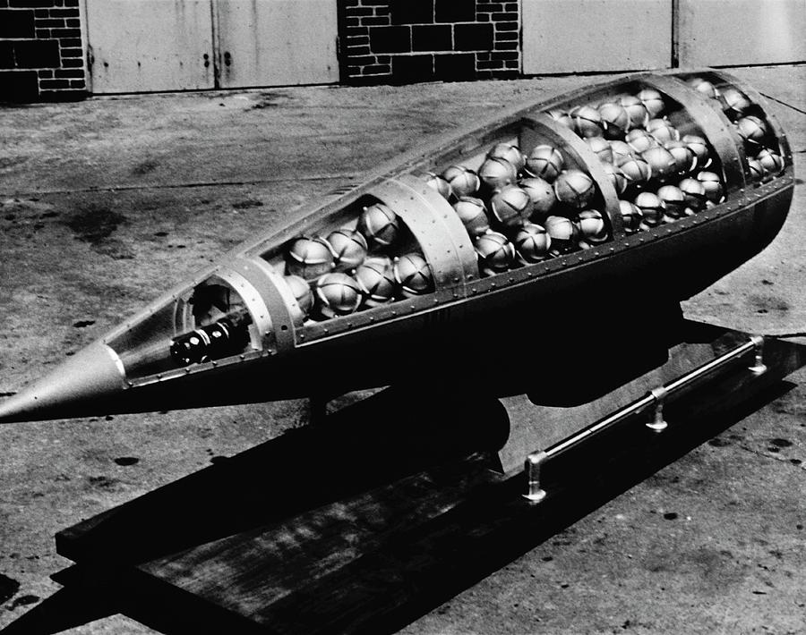 Cluster Bomb Showing Bomblets Photograph by Library Of Congress/science Photo Library