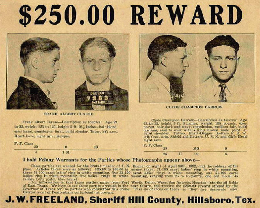 Featured image of post Wanted Poster Real Mugshots Bonnie And Clyde : Bonnie &amp; clyde movie event.