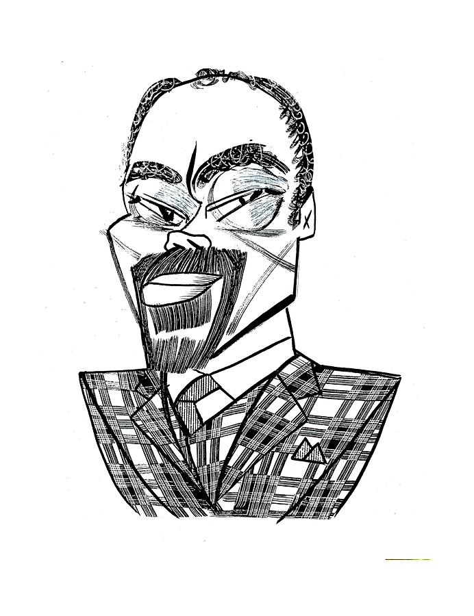Clyde Walt Frazier Drawing by Tom Bachtell