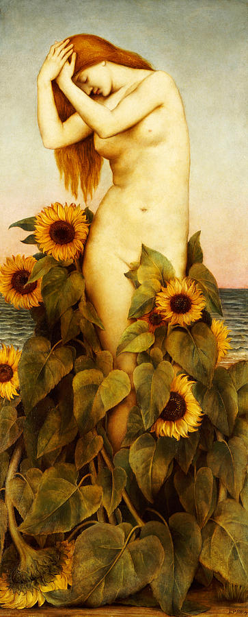 Clytie Painting by Evelyn De Morgan