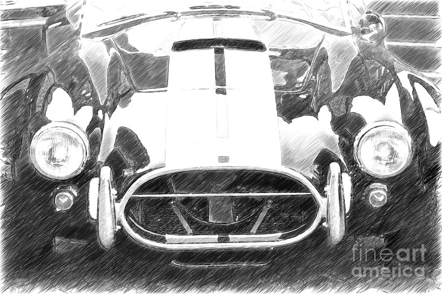 CN Cobra Classic Car Front sketch Photograph by Heiko Koehrer-Wagner