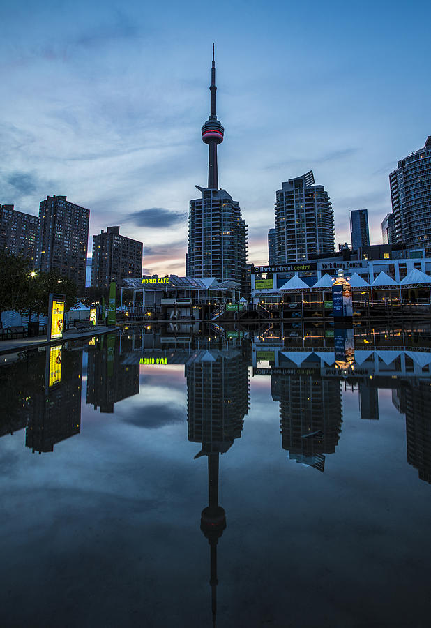 City Photograph - CN Tower at Blue Hour by John McGraw