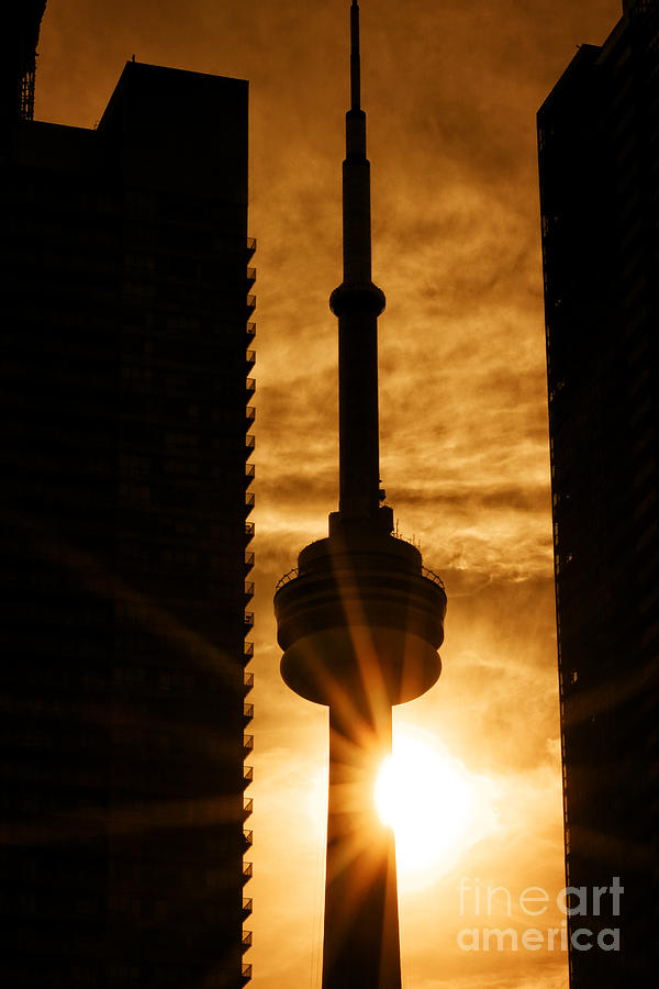 CN Tower Sunburst Photograph by Charline Xia