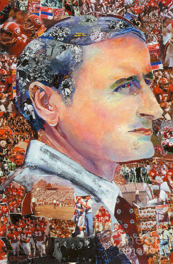 Coach Vince Dooley Mixed Media by Alaina Enslen | Fine Art America