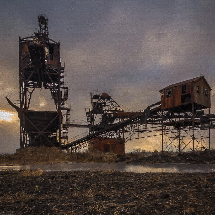 Coal Conveyor and loader - Artisitic Photograph by Chris Bordeleau