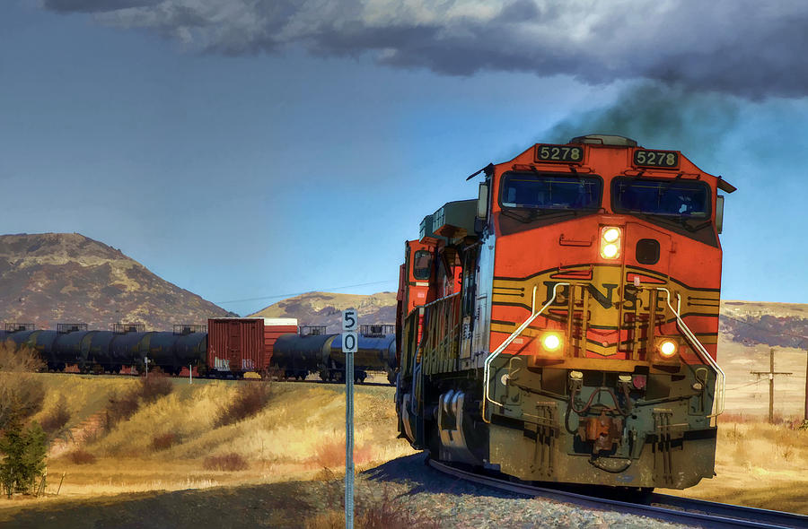Summer Photograph - Mixed Freight on the Joint Line by Ken Smith