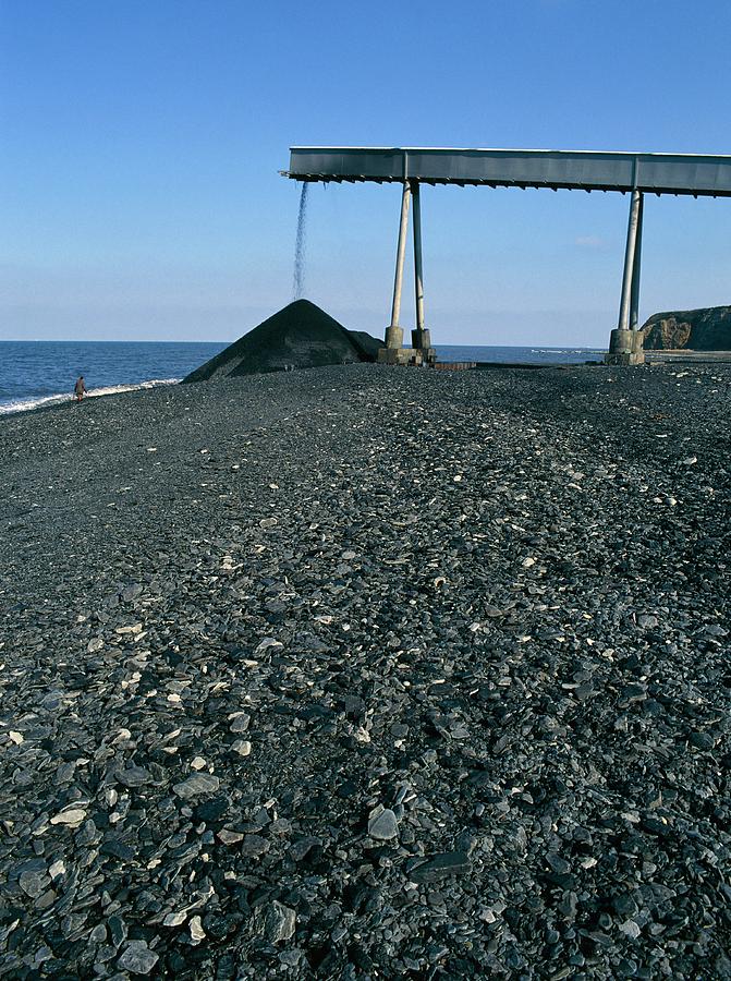 Coal Dumped On Coast Photograph by Simon Fraser/science Photo Library