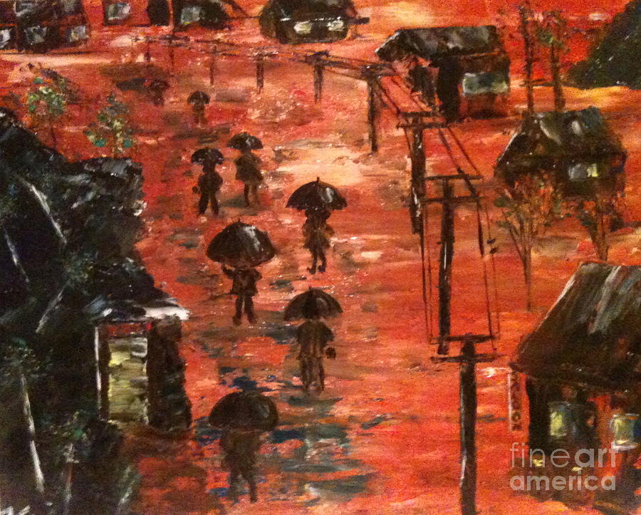 Coal Miners Cove  Painting by Denise Tomasura