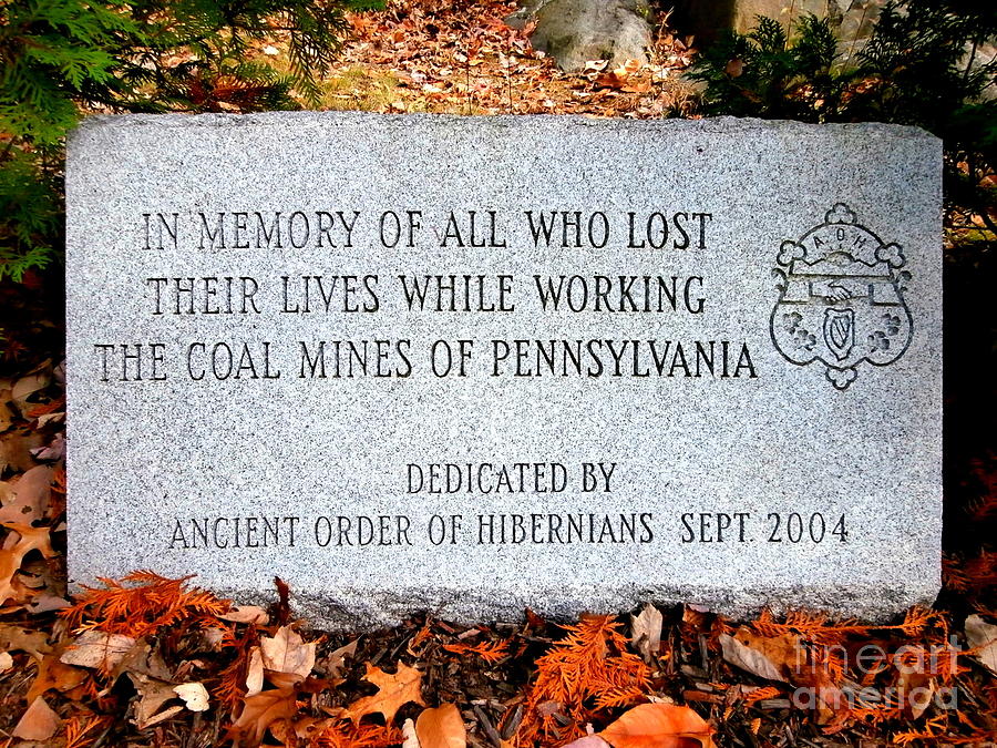 Coal Mines Memorial Stone Photograph by Janine Riley