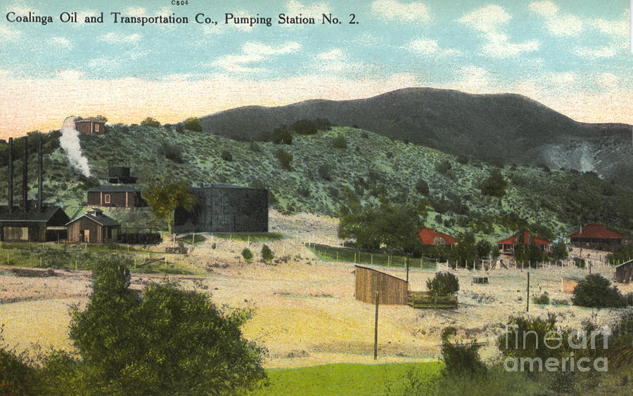 Pumping Station Photograph - Coalinga Oil and Transportion Co. Pumping Station No. 2 Circa 1910 by Monterey County Historical Society