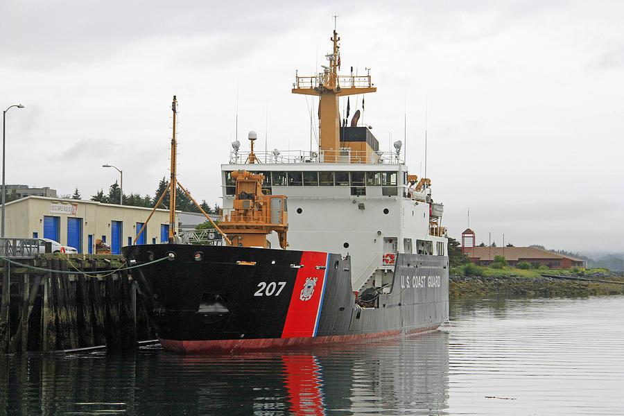 Coast Guard in Port Photograph by Shoal Hollingsworth