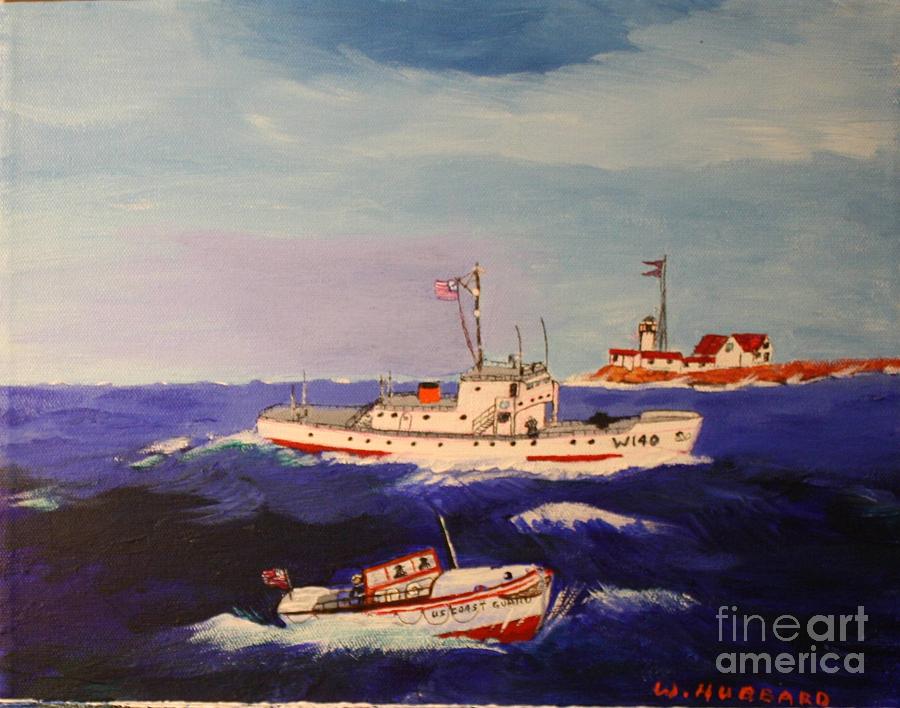 Coast Guard Painting - Coast Guard Search and Rescue by Bill Hubbard