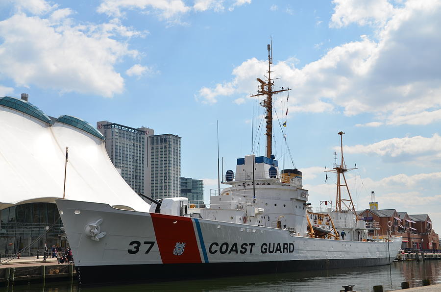 Coast Guard Ship - Baltimore Harbor Photograph by Bill Cannon