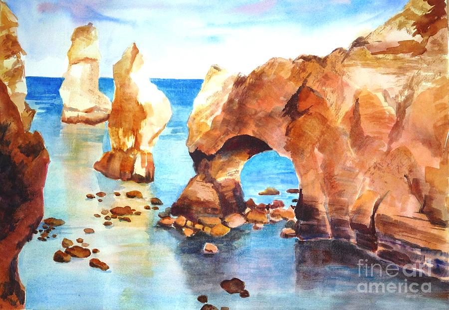 Coast of Portugal Painting by Betty M M Wong