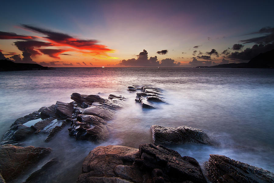 Coastal At Sunrise Photograph by Chia-hsing Wu