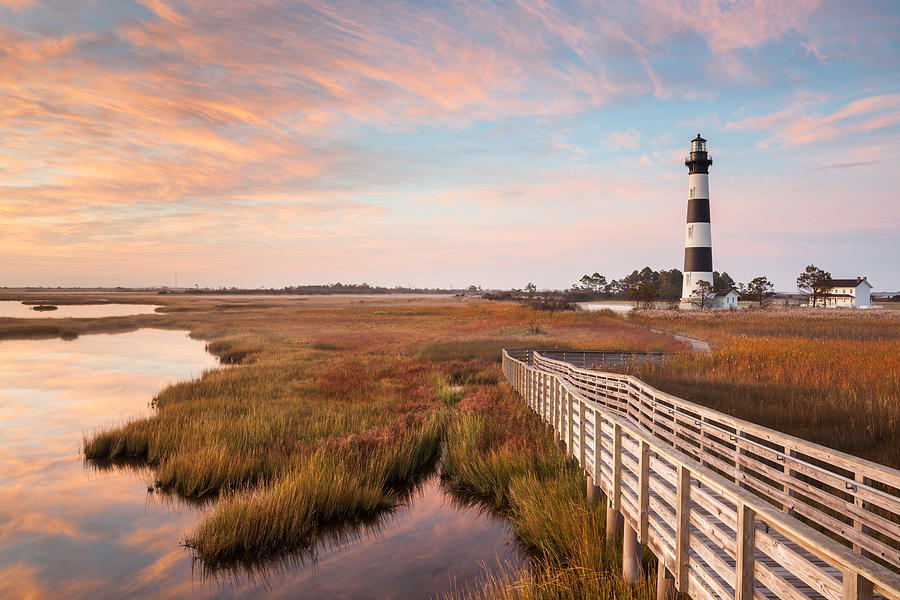 Proud - Coastal Autumn Bodie Island Lighthouse Photograph by Carol VanDyke