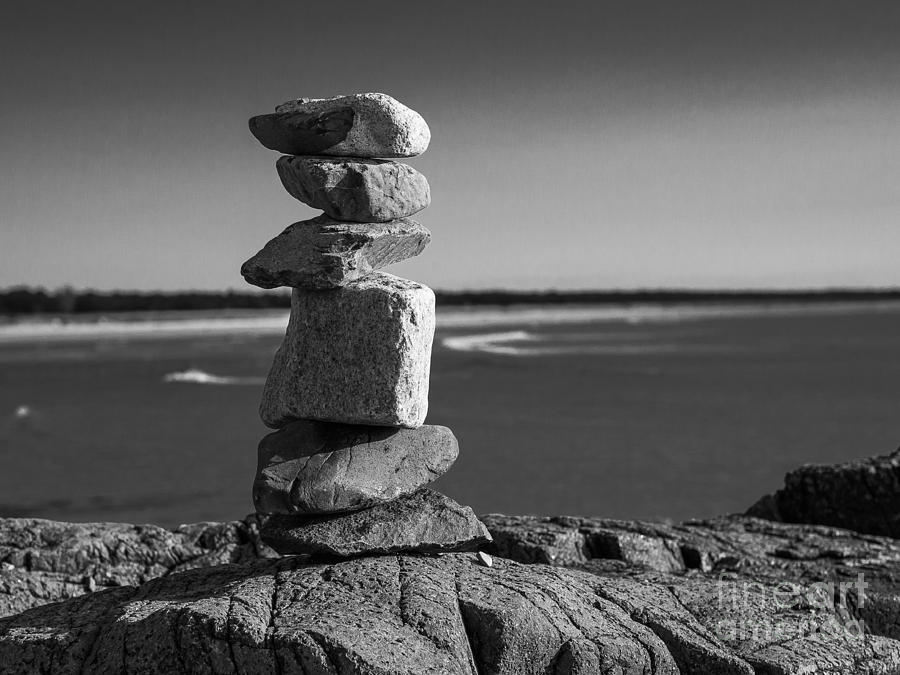 Coastal cairn Photograph by Steven Ralser