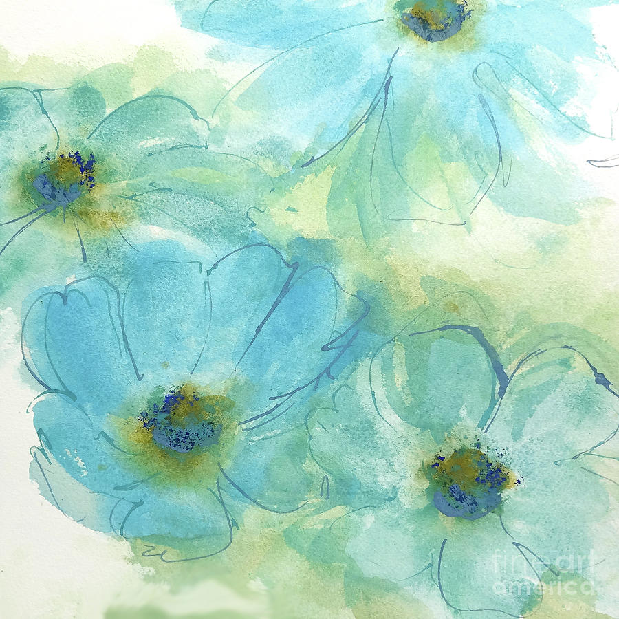 Flower Painting - Coastal Cosmos 2 by Chris Paschke