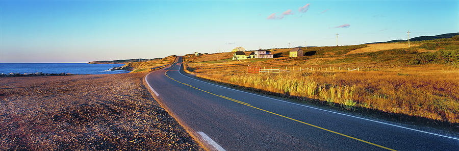Coastal Highway At Sunset, Nova Scotia Photograph by Panoramic Images