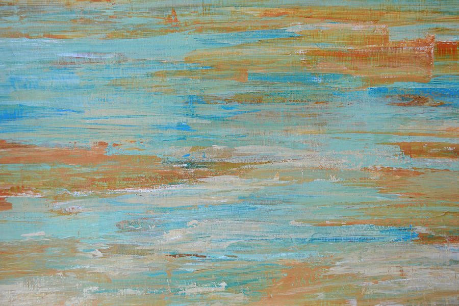 Seascape Painting - Coastal Reflections II by Filomena Booth Seascape Painting - Coastal Reflections II by Filomena Booth