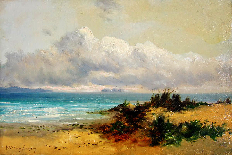 Coastal Scene with Sand Dune Painting by Celestial Images