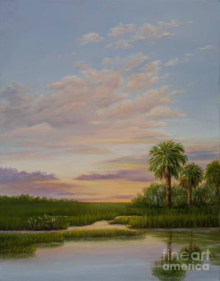Coastal Sunset Painting by Audrey McLeod